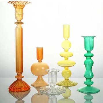 Glazen Kaarshouder – Moderne Kandelaar voor Tafel Decoratie, Verzenden, Nieuw