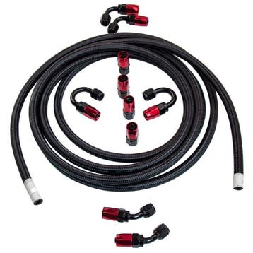 16.4FT AN-6 Stainless ES Staal Braided Fuel/Oil/Gas Hose..., Verzenden, Nieuw, Universele onderdelen