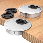 Kabeldoorvoer bureau/werkblad, Zilverkleur, Bruce set 2, Ophalen of Verzenden, Nieuw