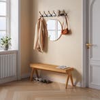 Halbank Lasdarvoo bamboe 120x35x45 cm naturel [en.casa], Verzenden, Nieuw