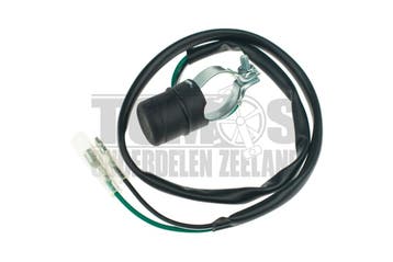 Schakelaar stuur montage motor uit knop rubber zwart univ..., Ophalen of Verzenden, Nieuw, ELEC