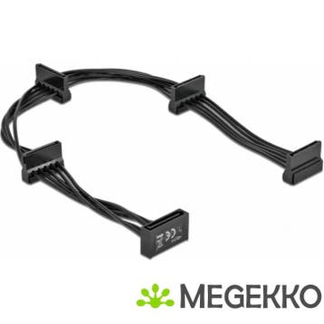 Delock 60395 Kabel Voeding SATA 15-pins stekker > 4 x SATA, Computers en Software, Pc- en Netwerkkabels, Verzenden, Nieuw