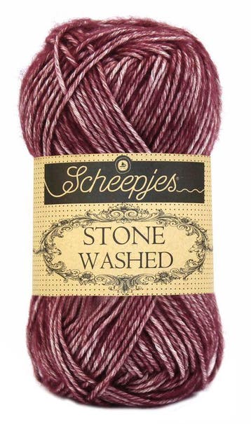 Scheepjes Stone Washed - 810 Garnet - Katoen-mix Garen, Ophalen of Verzenden, Nieuw