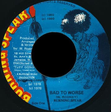 vinyl single 7 inch - Burning Spear - Bad To Worse, Cd's en Dvd's, Verzenden, Zo goed als nieuw