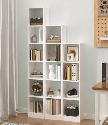 Witte open boekenkast 5 planken, Huis en Inrichting, Kasten | Boekenkasten, Verzenden, Nieuw