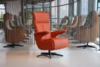 Gealux Relaxfauteuil GLX012-25 Draai Manueel in Rundleder, Huis en Inrichting, Fauteuils, Ophalen of Verzenden, Nieuw, Leer, Design stoel