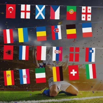 Vlaggenlijn Europa 2026 - Diverse Nationale Vlaggen voor Fee, Verzenden, Nieuw