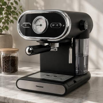 TIROSS Espressomachine 15 bar met 1100 W, melkopschuimer,..., Ophalen of Verzenden, Nieuw