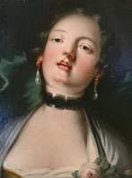 Pietro Rotari (1707-1762), Navolger van - Retrato de mujer