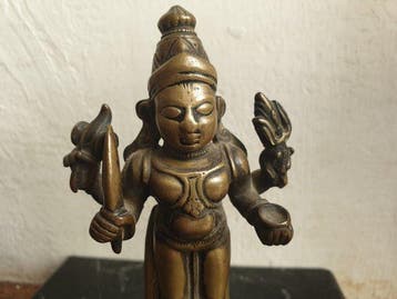 Shiva - 12 cm - Brons - 17e eeuw - 18e eeuw, Antiek en Kunst