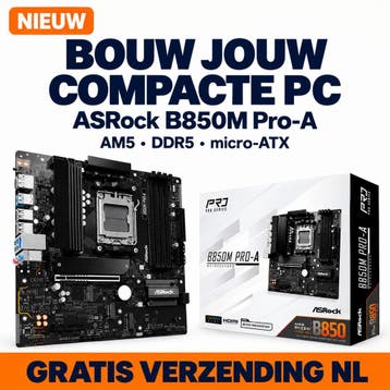 ASRock B850M Pro-A moederbord | AM5 DDR5 micro-ATX, Computers en Software, Verzenden, Nieuw, AMD, DDR5