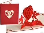 Cupidos met groot rood hart - Valentijnskaart, Diversen, Verzenden, Nieuw