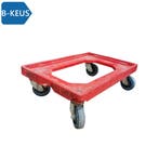 Kunststof dolly rood 610x410x170 mm, zwenkwielen, euronorm, Ophalen of Verzenden, Overige typen, Emtrade NL