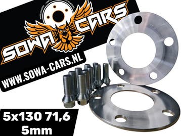 Spacers Porsche Cayenne 5x130 71,6 Spoorverbreders Adapters, Verzenden