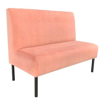 Horeca Bank | CALYPSO | Fluweel/Metaal | Pink | Zwarte Poten, Verzenden, Nieuw in verpakking