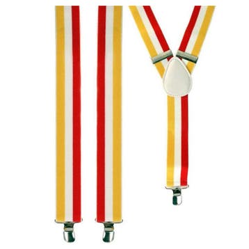 Bretels Oeteldonk Carnaval verkleed accessoire rood/geel/w.., Ophalen of Verzenden, Nieuw