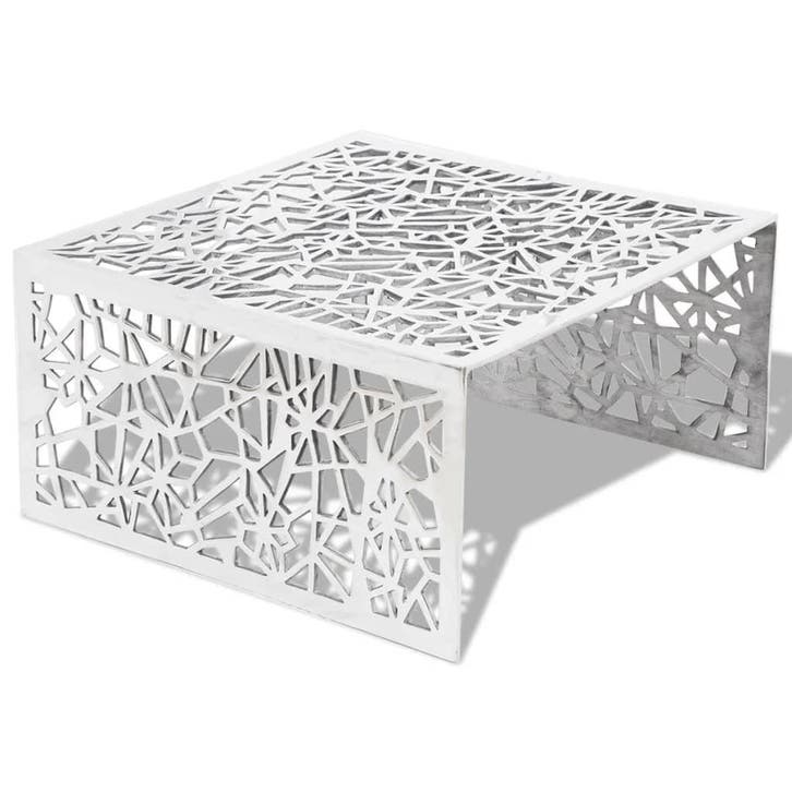 Bijzettafel Industrieel 69cm | Tweedekansje | OP=OP, Huis en Inrichting, Tafels | Salontafels, 50 tot 100 cm, Vierkant, Nieuw