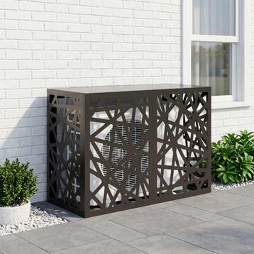 vidaXL Airconditioner hoes Zwart 90 x 40 x 60 cm Staal, Verzenden, Nieuw