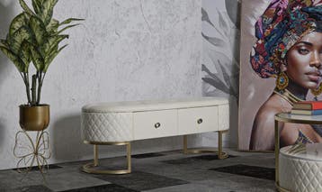 BANK MET LADES SHARON CM 120X40X43, Ophalen of Verzenden, Nieuw