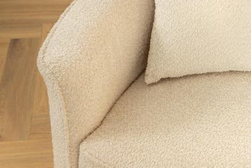 Moderne bank ATELIER L 330cm beige Bouclé XXL bank incl., Huis en Inrichting, Ophalen of Verzenden, Nieuw