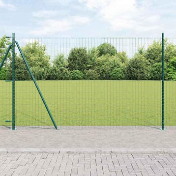 vidaXL Euro-hek met betonnen voetstuk 10 x 1,4 m PVC-Coated, Verzenden, Nieuw, IJzer