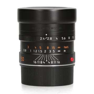 Leica 50mm f/2.4 Summarit-M (11680) - 1 jaar garantie, Ophalen of Verzenden, Zo goed als nieuw