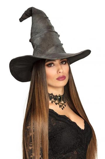 KIMU® Hoge Heksenhoed Grijs Witch Heks Hoed Halloween Grijs, Kleding | Dames, Carnavalskleding en Feestkleding, Ophalen of Verzenden