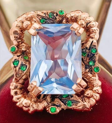 Zonder minimumprijs - Ring - 9 kt. Roségoud, Zilver, Sieraden, Tassen en Uiterlijk, Nieuw