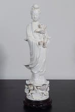 Groot Guanyin beeld - Porselein - China - 20e eeuw