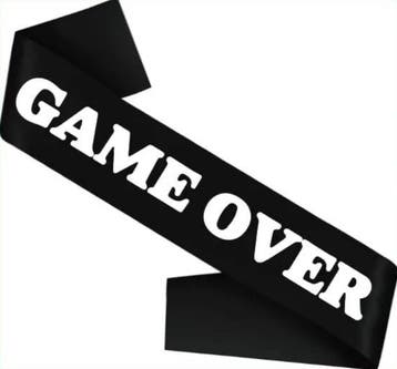 Sjerp Game Over zwart met witte letters, Verzenden, Zwart, Nieuw, Accessoires