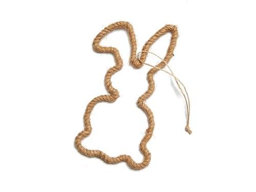 Haas frame met touw Rope Bunny hangend oor 30 cm per stuk, Huis en Inrichting, Woonaccessoires | Kunstplanten en Kunstbloemen
