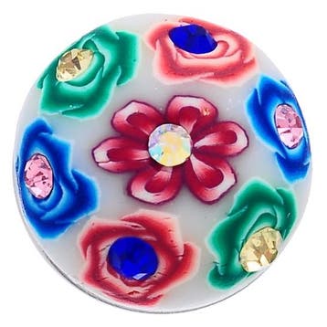 Fako Bijoux - Click Button - Fimoklei - Bloemen Multi, Verzenden, Nieuw