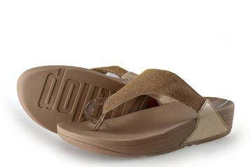 Fitflop Slippers in maat 40 Beige, Kleding | Dames, Slippers, Verzenden, Beige, Zo goed als nieuw