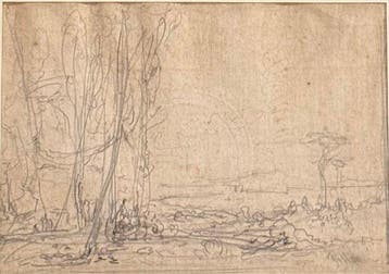 Anton Sminck van Pitloo (1790-1837) - Paesaggio Napoletano