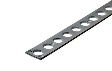 Platte vloerrail inbouw 50x5mm staal 3 meter, Verzenden, Nieuw