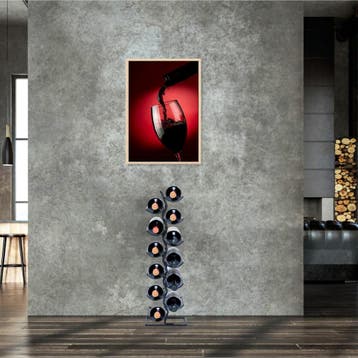 Wijnrek | 12 flessen | 22x16x70cm | Flessenrek | Staal, Verzenden, Nieuw