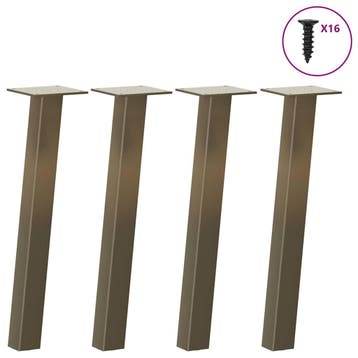 vidaXL Salontafelpoten 4 st 30 cm staal naturel, Verzenden, Nieuw