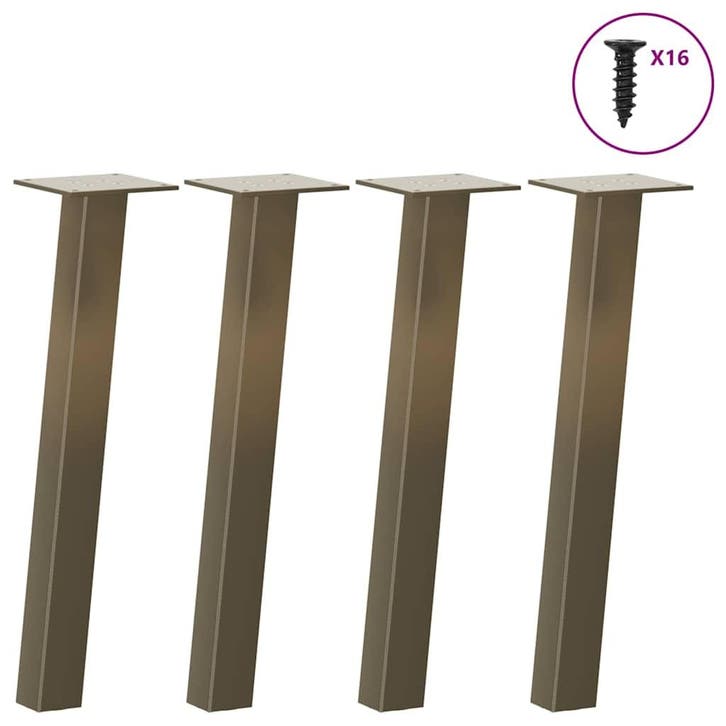 vidaXL Salontafelpoten 4 st 30 cm staal naturel, Huis en Inrichting, Tafelonderdelen, Nieuw, Verzenden