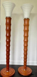 Giorgetti - Chi Wing Lo - Staande lamp (2) - Hout, Glas,