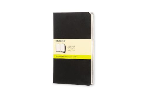 Moleskine Plain Cahier L - Black Cover (3 Set), Boeken, Studieboeken en Cursussen, Verzenden