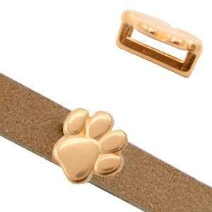 1 x Schuiver DQ metaal hondenpoot Ø10.2x2.2mm Rosé goud (., Ophalen of Verzenden, Nieuw, Kraal