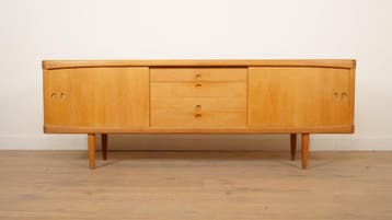 Vintage dressoir | Eiken | Bramin | H.W. Klein | 225 cm, Ophalen of Verzenden, Nieuw