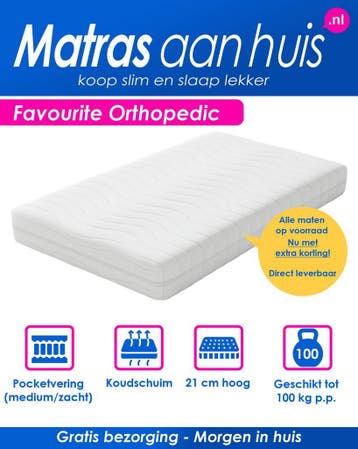 Pocketveer matras met koudschuim - Medium/Zacht, Verzenden, Nieuw, Overige maten, Matras