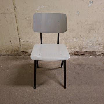 10x Galvanitas S16 Schoolstoel Zwart / Grijs Gebruikt, Gebruikt, Grijs, Hout