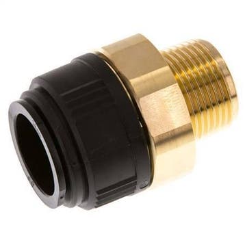28mm x R1 Messing/POM Insteekfitting Buitendraad NBR, Verzenden, Nieuw