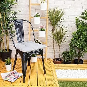 Gardenista  4 Premium Stoelkussen 40x40cm grijs (Kussens), Verzenden, Nieuw