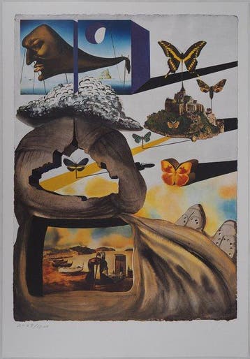 Salvador Dali (1904-1989) - France : Normandie (Le Mont