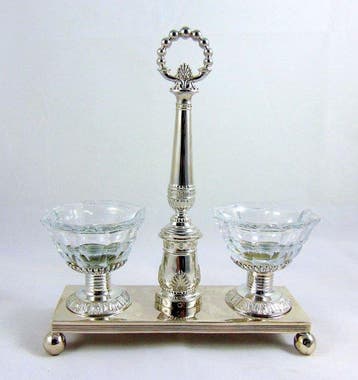 Exceptional French silver Spice stand 950/1000 -