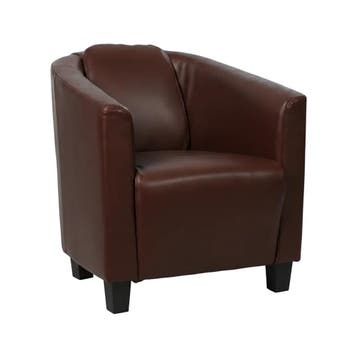 Leren fauteuil Press - Granada Cognac (donkercognac) -, Nieuw, Ophalen of Verzenden, Eigentijds, Klassiek, Retro, Romantisch, Vintage