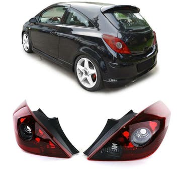 Achterlichten Opel Corsa D 3 Deurs OPC Optiek PA059, Nieuw, Opel